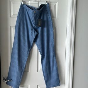 Bonobos golf pants. New with tags. Blue with white plaid.